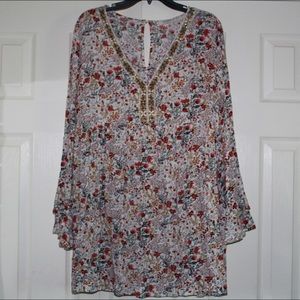 Long Sleeve Blouse With Neck Detail